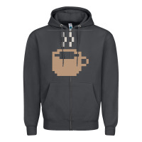 Smoke pixel coffee Zipper Hoodie - linhVisuals
