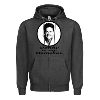 Charcoal Heather funny donny osmond Zipper Hoodie - linhVisuals
