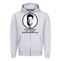 Heather Grey funny donny osmond Zipper Hoodie - linhVisuals