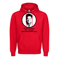 Red funny donny osmond Zipper Hoodie - linhVisuals
