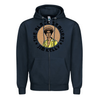 Navy the black samurai Zipper Hoodie - linhVisuals