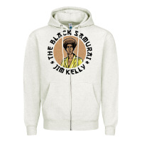 Oatmeal Heather the black samurai Zipper Hoodie - linhVisuals