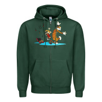 Sports Green calvin music Zipper Hoodie - linhVisuals