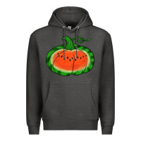 Charcoal Heather watermelon pumpkin Premium Hoodie - Jasminsmagicworld