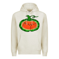 Oatmeal Heather watermelon pumpkin Premium Hoodie - Jasminsmagicworld