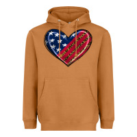 Meerkat leopard with american flag Heavyweight Hoodie - RanaPortraitStore
