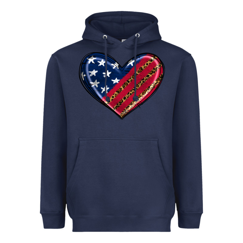 Leopard With American Flag Heavyweight Hoodie by RanaPortraitStore | Teevron