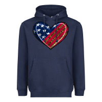 Navy leopard with american flag Heavyweight Hoodie - RanaPortraitStore