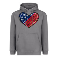 Storm leopard with american flag Heavyweight Hoodie - RanaPortraitStore
