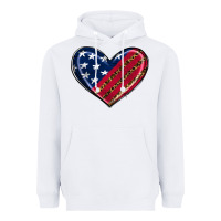White leopard with american flag Heavyweight Hoodie - RanaPortraitStore