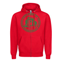 Red University of Puerto Rico Mayagüez Zipper Hoodie - linhVisuals