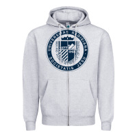 Heather Grey Regis University Zipper Hoodie - linhVisuals