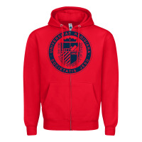 Red Regis University Zipper Hoodie - linhVisuals