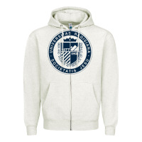 Oatmeal Heather Regis University Zipper Hoodie - linhVisuals