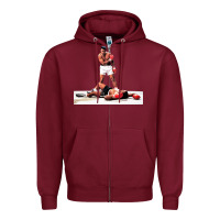 Burgundy ali vs liston Zipper Hoodie - linhVisuals