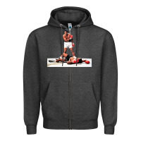 Charcoal Heather ali vs liston Zipper Hoodie - linhVisuals