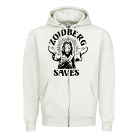 Oatmeal Heather zoidberg saves Zipper Hoodie - linhVisuals