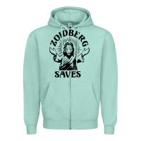 Seafoam zoidberg saves Zipper Hoodie - linhVisuals