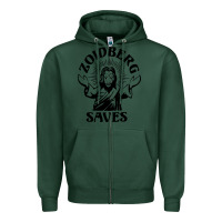 Sports Green zoidberg saves Zipper Hoodie - linhVisuals
