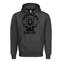 Charcoal Heather zoidberg saves Zipper Hoodie - linhVisuals