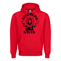 Red zoidberg saves Zipper Hoodie - linhVisuals