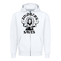 White zoidberg saves Zipper Hoodie - linhVisuals