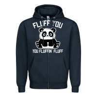 Navy panda cub fluff you giant panda Zipper Hoodie - linhVisuals