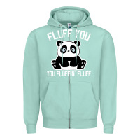 Seafoam panda cub fluff you giant panda Zipper Hoodie - linhVisuals