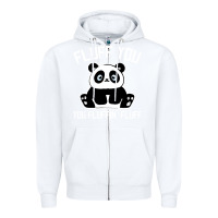 White panda cub fluff you giant panda Zipper Hoodie - linhVisuals