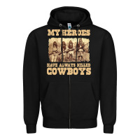 Black my heroes have always killed cowboys retro Zipper Hoodie - linhVisuals