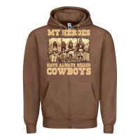 Chestnut my heroes have always killed cowboys retro Zipper Hoodie - linhVisuals