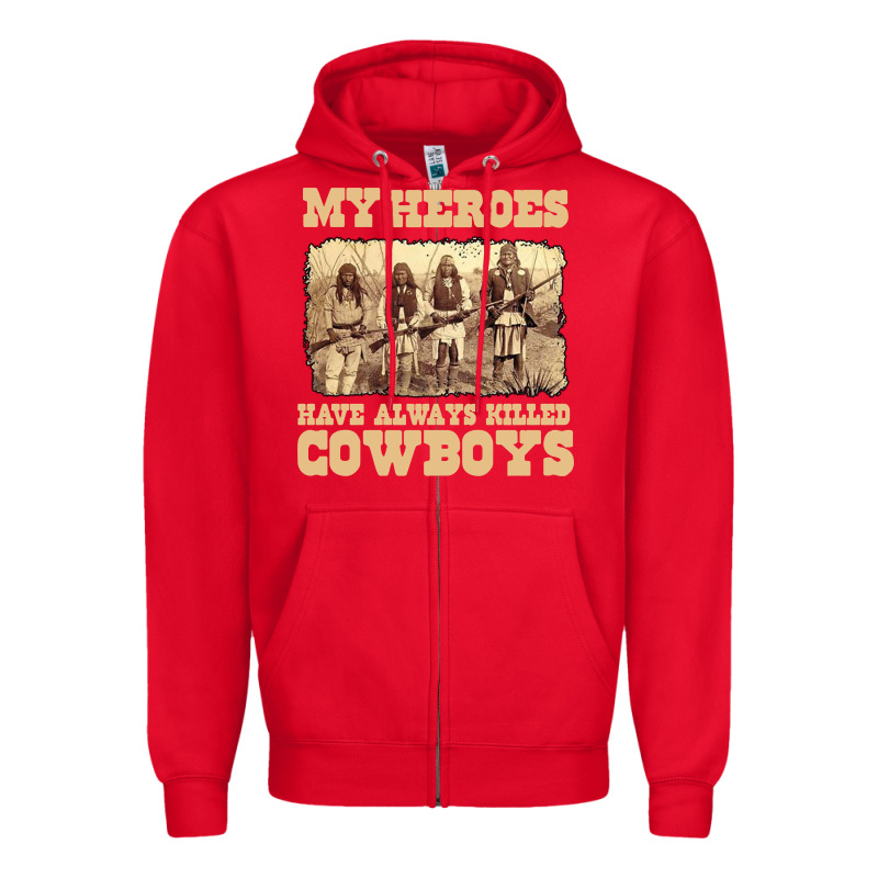 My Heroes Have Always Killed Cowboys Retro Zipper Hoodie by linhVisuals | Teevron