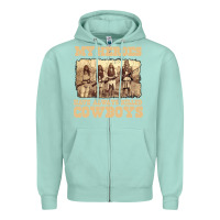 Seafoam my heroes have always killed cowboys retro Zipper Hoodie - linhVisuals