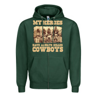Sports Green my heroes have always killed cowboys retro Zipper Hoodie - linhVisuals