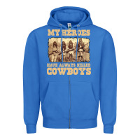 True Royal my heroes have always killed cowboys retro Zipper Hoodie - linhVisuals