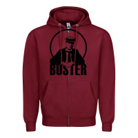 Burgundy buster keaton Zipper Hoodie - linhVisuals