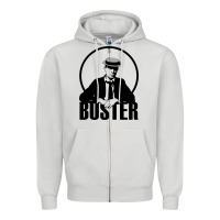 Dove Grey buster keaton Zipper Hoodie - linhVisuals