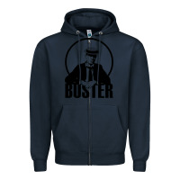 Navy buster keaton Zipper Hoodie - linhVisuals