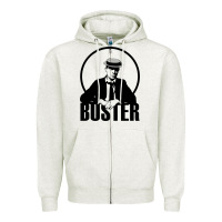Oatmeal Heather buster keaton Zipper Hoodie - linhVisuals