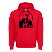 Red buster keaton Zipper Hoodie - linhVisuals