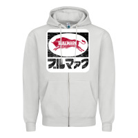 Dove Grey bullmark Zipper Hoodie - linhVisuals