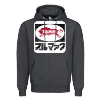 Smoke bullmark Zipper Hoodie - linhVisuals