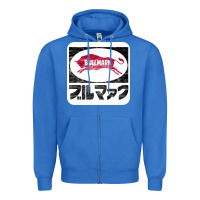 True Royal bullmark Zipper Hoodie - linhVisuals