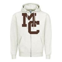 Oatmeal Heather mount carmel high school Zipper Hoodie - linhVisuals