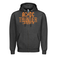 Charcoal Heather thunderstruck Zipper Hoodie - linhVisuals