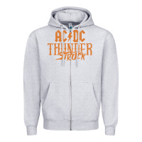 Heather Grey thunderstruck Zipper Hoodie - linhVisuals