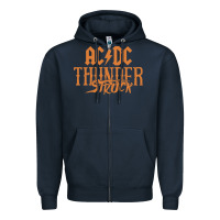 Navy thunderstruck Zipper Hoodie - linhVisuals
