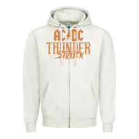 Oatmeal Heather thunderstruck Zipper Hoodie - linhVisuals