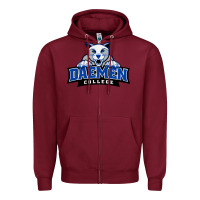 Burgundy daemen college Zipper Hoodie - linhVisuals