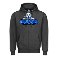 Charcoal Heather daemen college Zipper Hoodie - linhVisuals